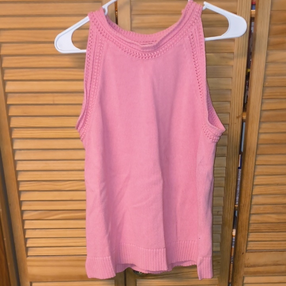 Tommy Hilfiger Brand Women's Pink Sleeveless Knit Tank-Size X-Large